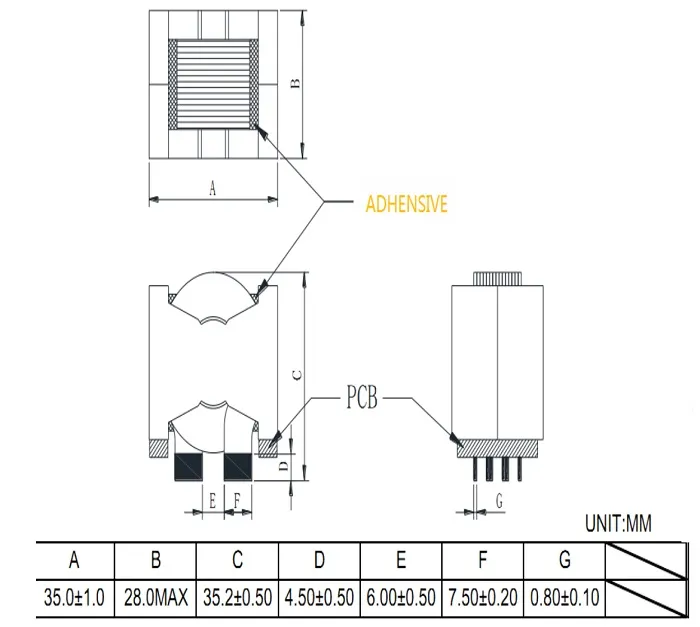 CE/SGS/BV/RoHS Δύναμη Ikp Καρτόνι επίπεδο καλώδιο επαγωγός μετασχηματιστή υψηλής συχνότητας
