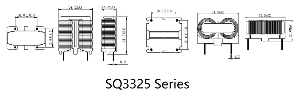 Υψηλής συχνότητας EMI/EMC Ikp Square Core Common Mode Choke Inductors