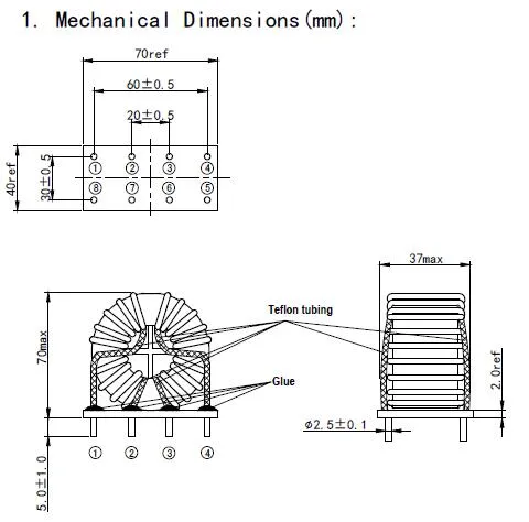 Προσαρμοσμένος 4 Φάσης 2mh 36A Common Mode Choke Inductor