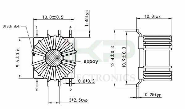 Προσαρμοσμένο σχεδιασμό 15mh Nanocrystalline Core EMC Common Mode Filter Inductor