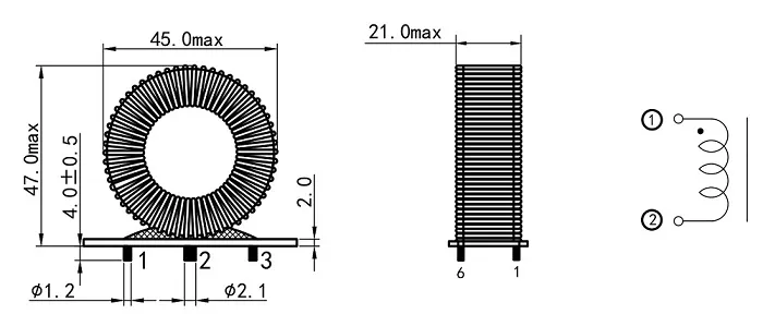 Προσαρμοσμένα Litz Wire Winding Διαφορετικό Τρόπο Choke Coil Ινδουκτήρες