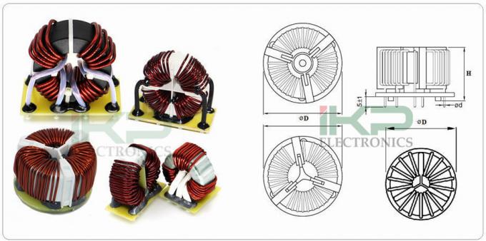 Προσαρμοσμένο V/H/SMD Common Mode Choke με νανοκρυσταλλικό υλικό πυρήνα για EV/HEV