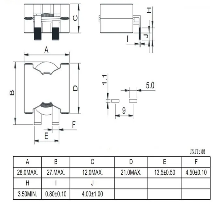 Τύπος πυρήνα CE/SGS/BV/RoHS Ikp Καρτόνι Ikp-PT-Pq Σειρά Coil Inductor Μετασχηματιστής υψηλής συχνότητας